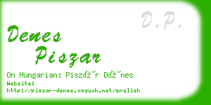 denes piszar business card